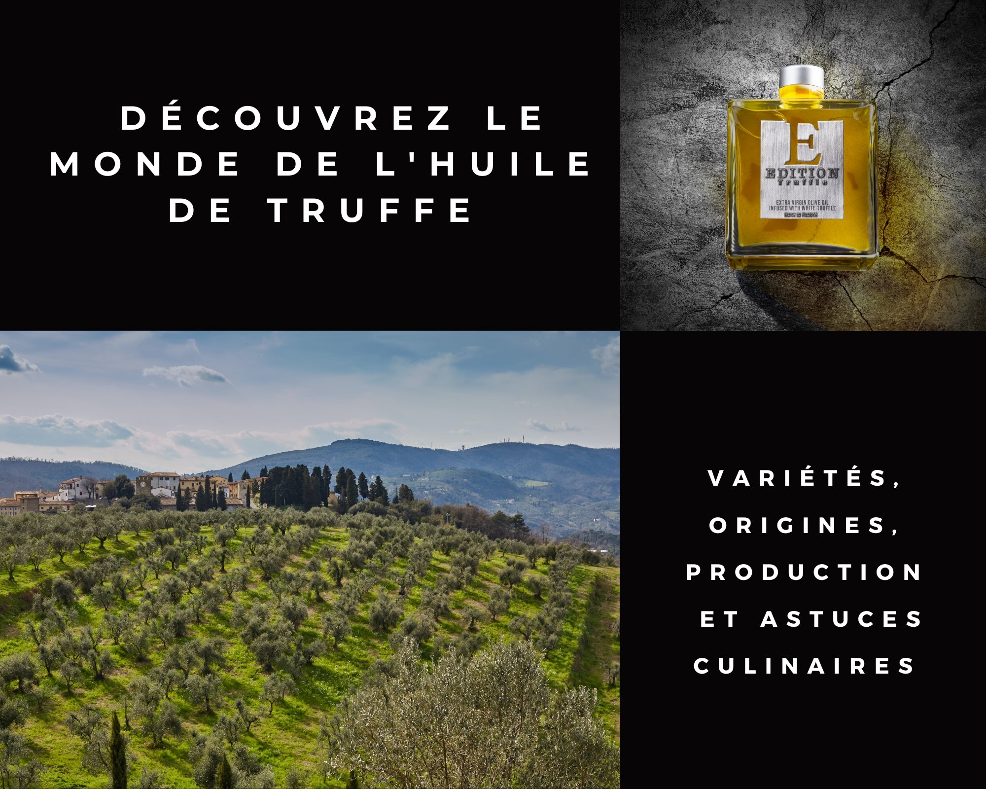 Découvrez le monde de l'huile de truffe : Variétés, origines, production et astuces culinaires